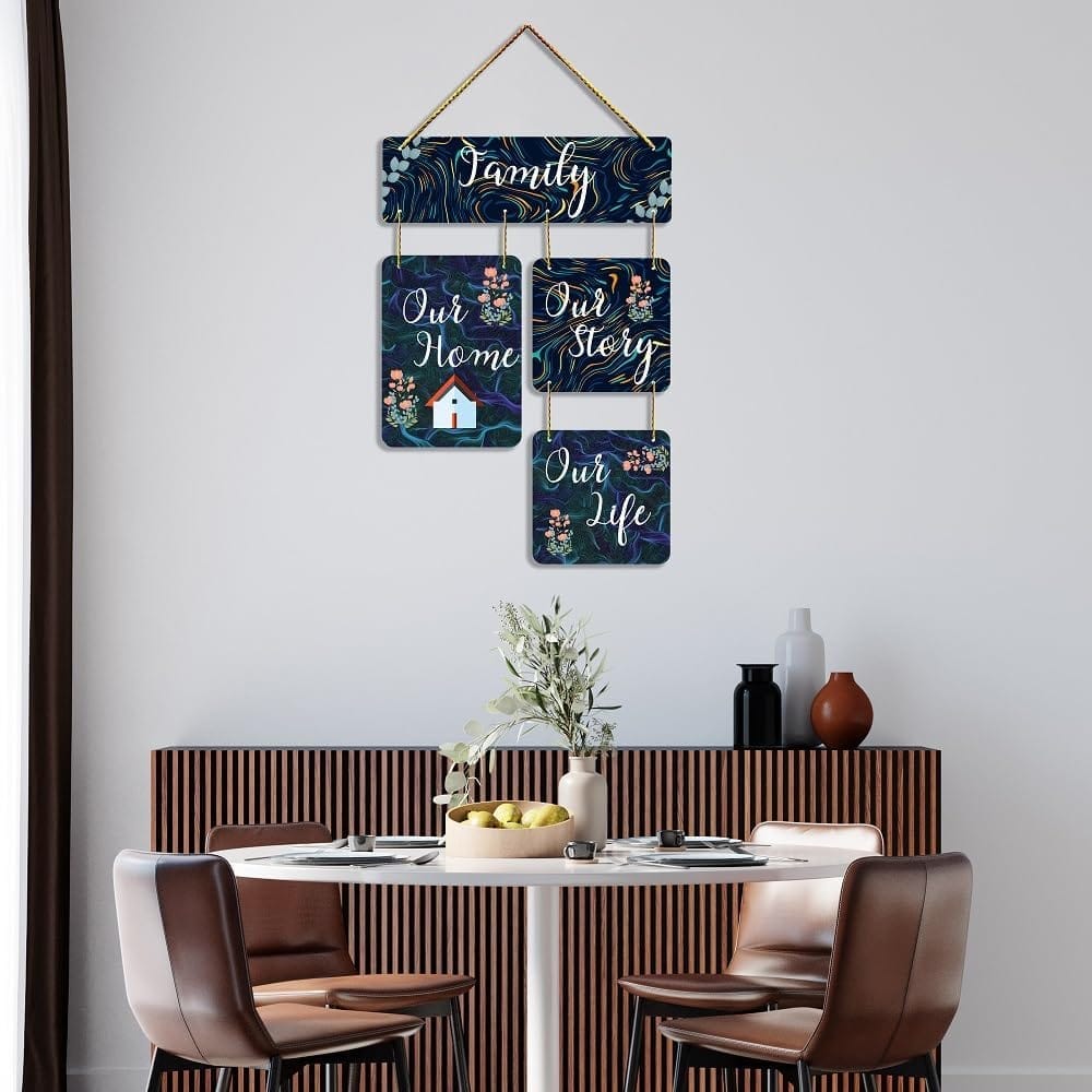 Charmor Family Decorative Wooden Wall Hanger for Living Room | Bedroom | Home Decor | Office | Gifts (WH2919) view 2