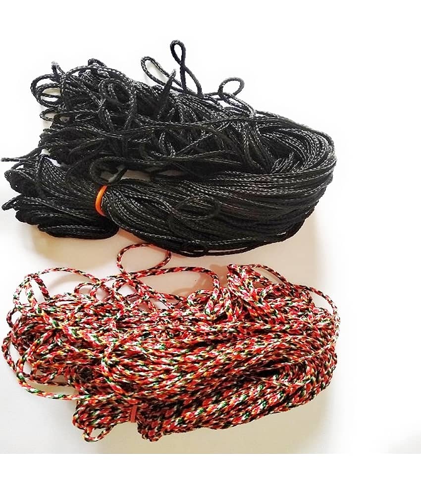 Silk Dark red Cotton Silk Nazar Dhaga, 60 Meters Religious Black Thread - Kala Dhaga - Anant Dhaga -100% Silk Moltadu Najar Surksha for Boys,Girls view 2