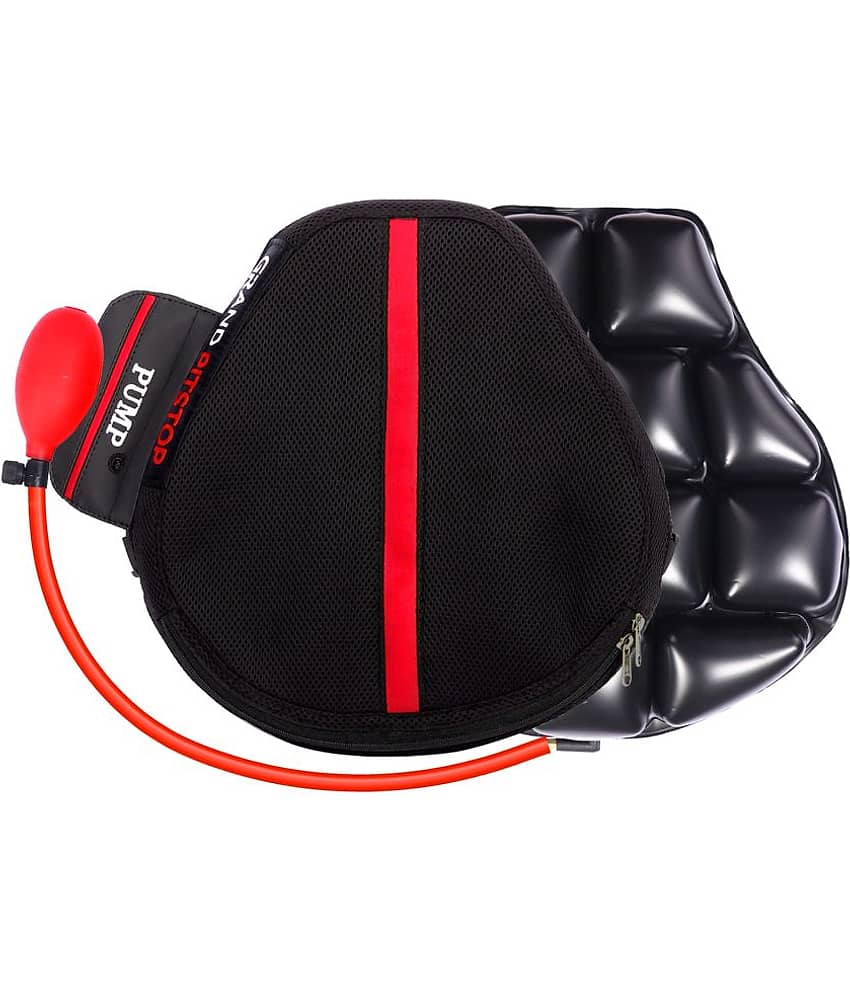 GRAND PITSTOP Inflatable Air Seat Cushion with Pump | Breathable Mesh Cover & Non-Skid Bottom | Ideal for Medical, Office, Home, Motorcycle, Car Lumbar Support view 2