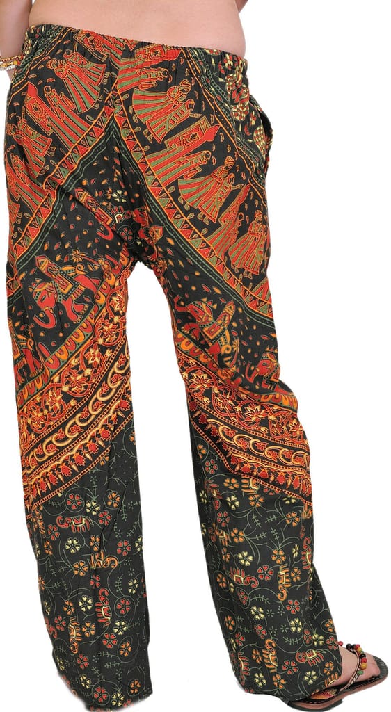 Green-Gables Casual Trousers from Pilkhuwa with Printed Elephants view 2