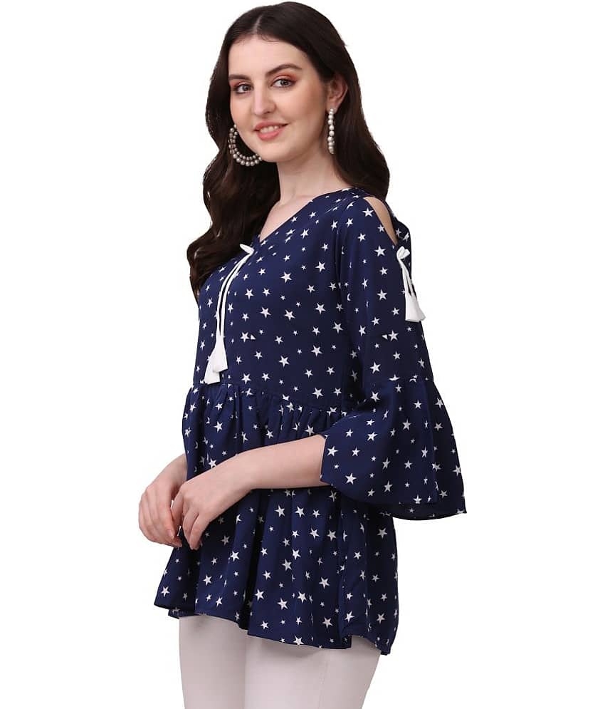 Hemang Fashion Women's Crepe A-Line Top ( White ) view 2