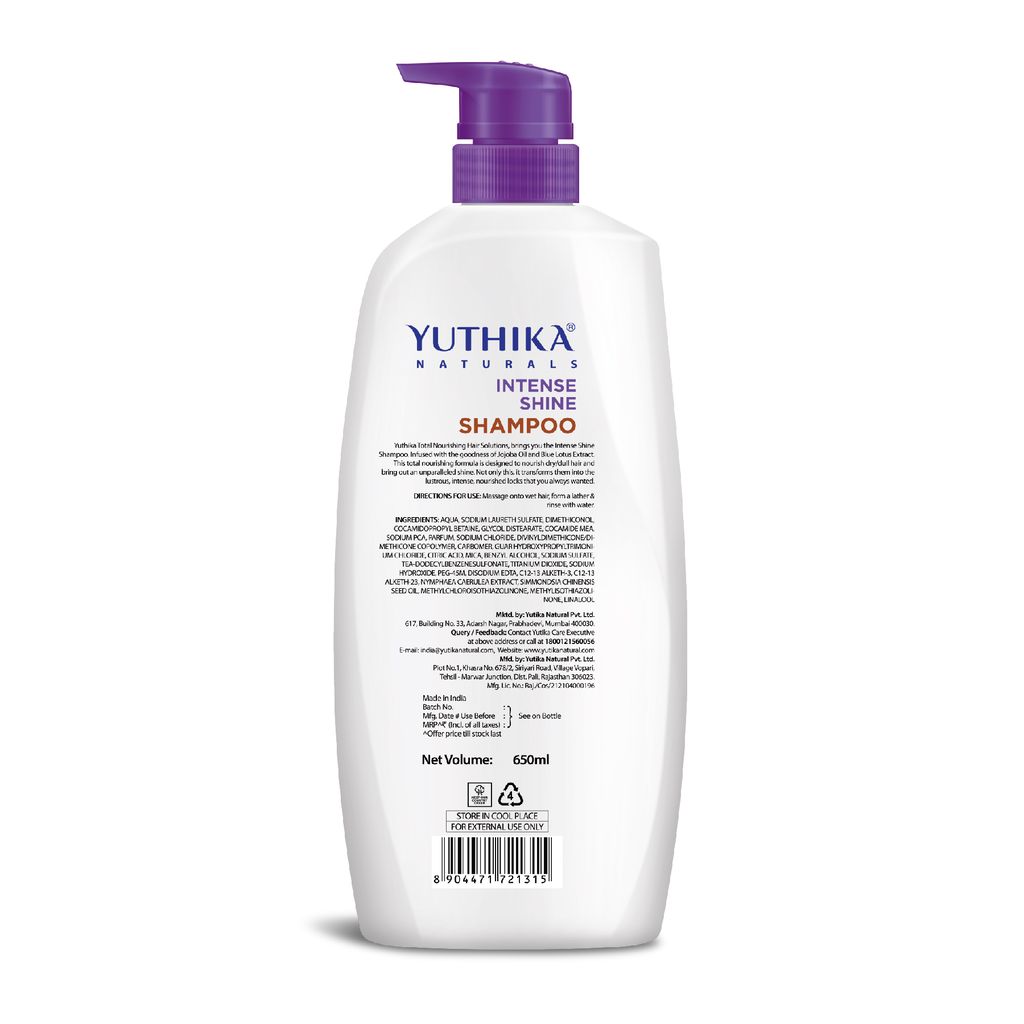 Yuthika Naturals Total Nourishing Hair Solutions Shampoo Intense Shine 650ml view 2