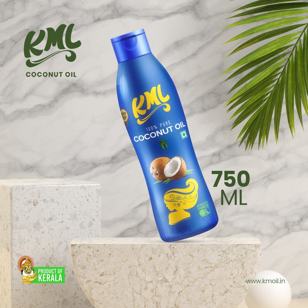KML 100% Pure Coconut Hair Oil (750 ml) view 2