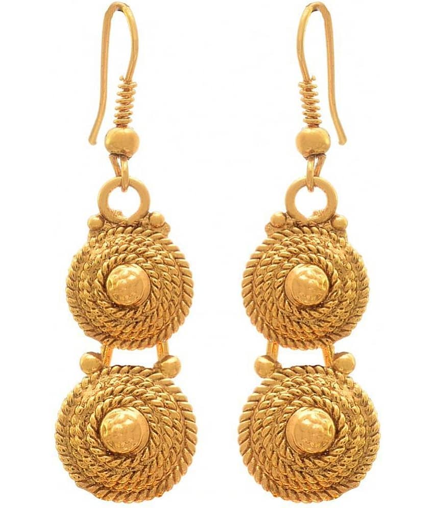 JFL - Jewellery For Less Copper Golden Collar Traditional Gold Plated Necklaces Set view 2