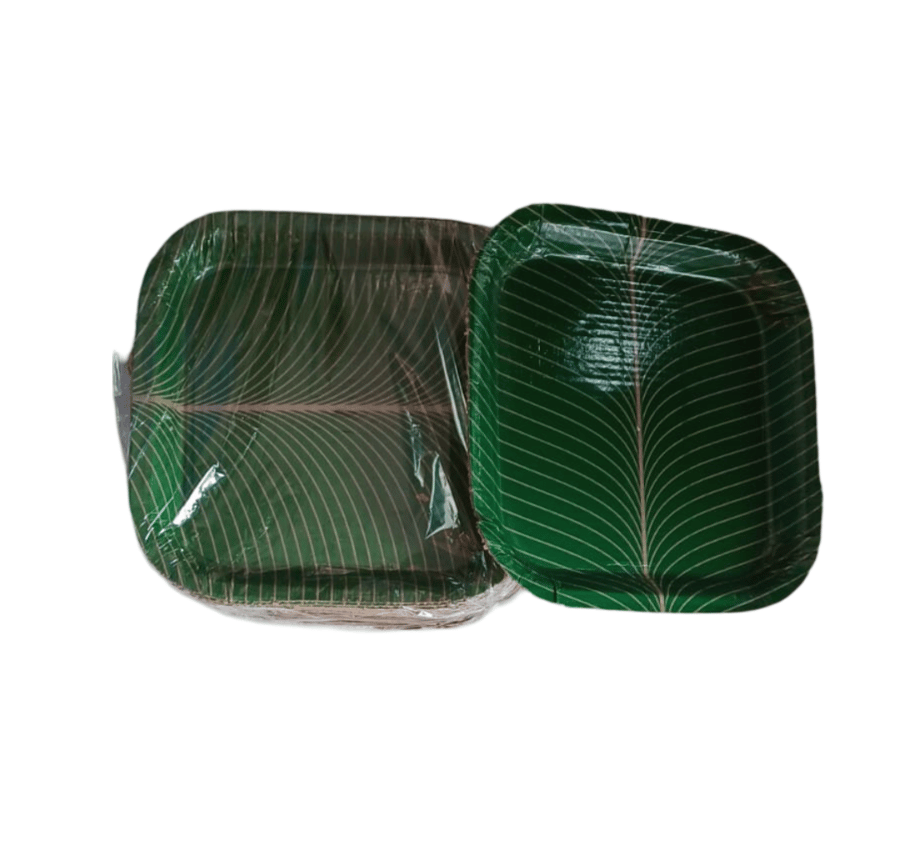 Areca Leaf Plates - 12 Inches, Square, Disposable (pack of 50 ) view 2