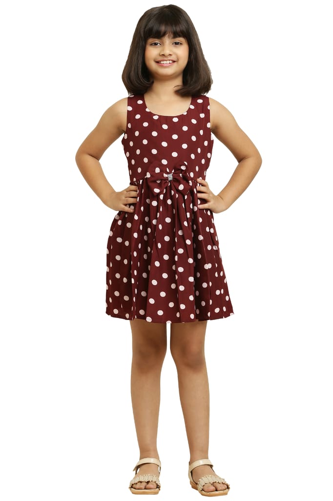 Princess Fancy Brown Frock & Dress For Girls. view 2