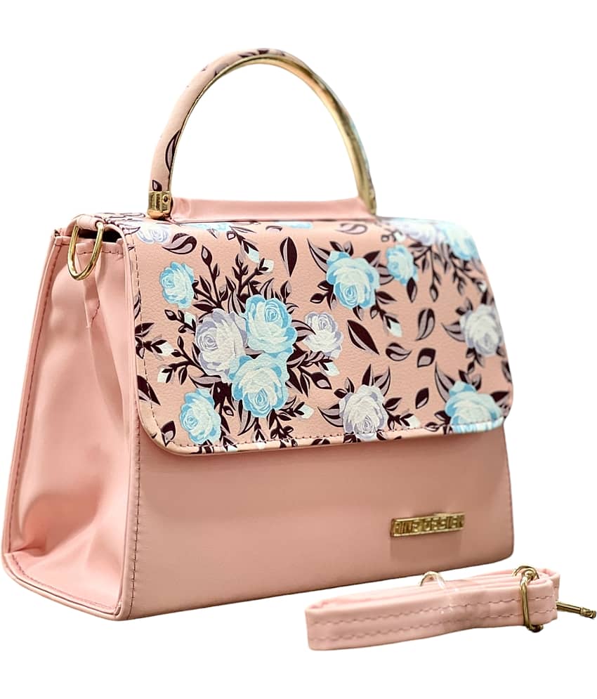 Fine Design Pink PU Sling Bag view 2
