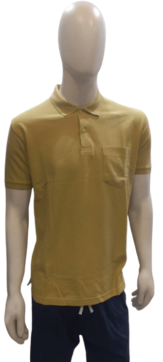 Men's Premium Cotton Polo T-Shirt – Solid Mustard Yellow | Classic Fit | Casual & Semi-Formal Wear