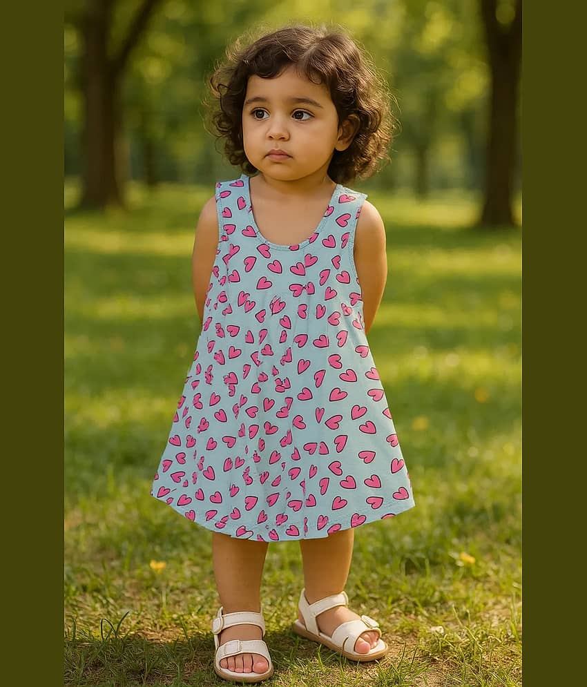 Clothe Funn Cotton Frock For Girls ( Pack of 1 , Multicolor ) view 2