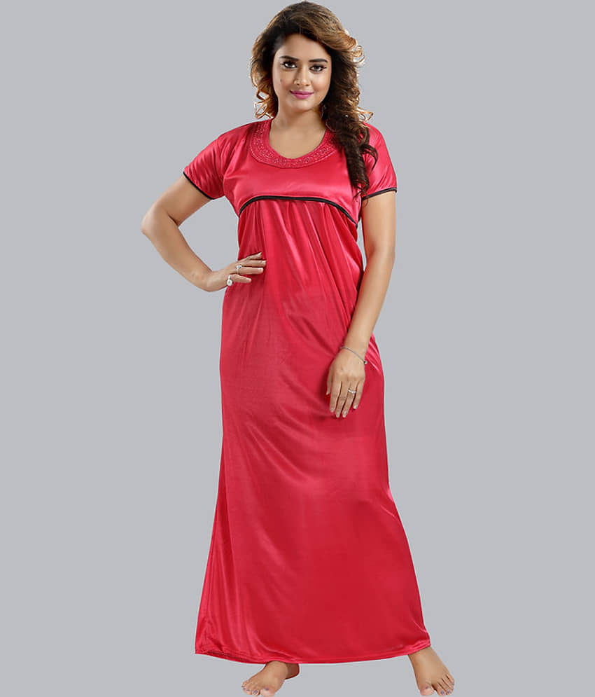 Ladyvenom Pink Satin Nighty view 2