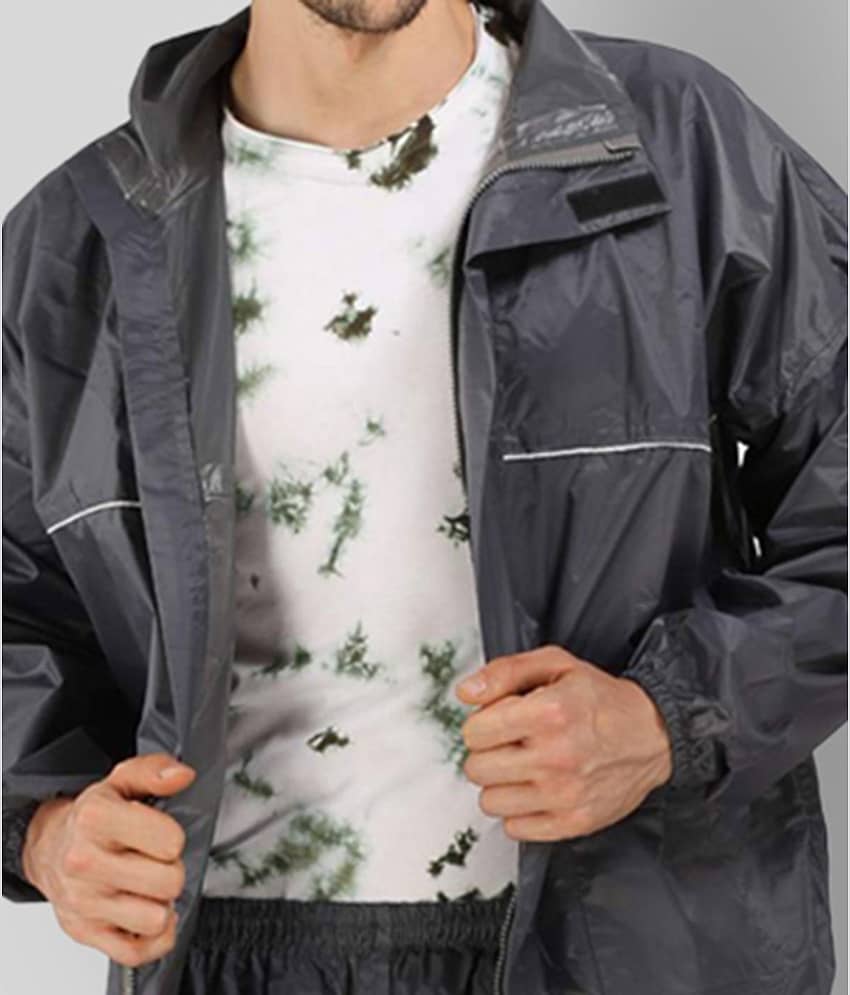 Goodluck Grey Rain Coat view 2
