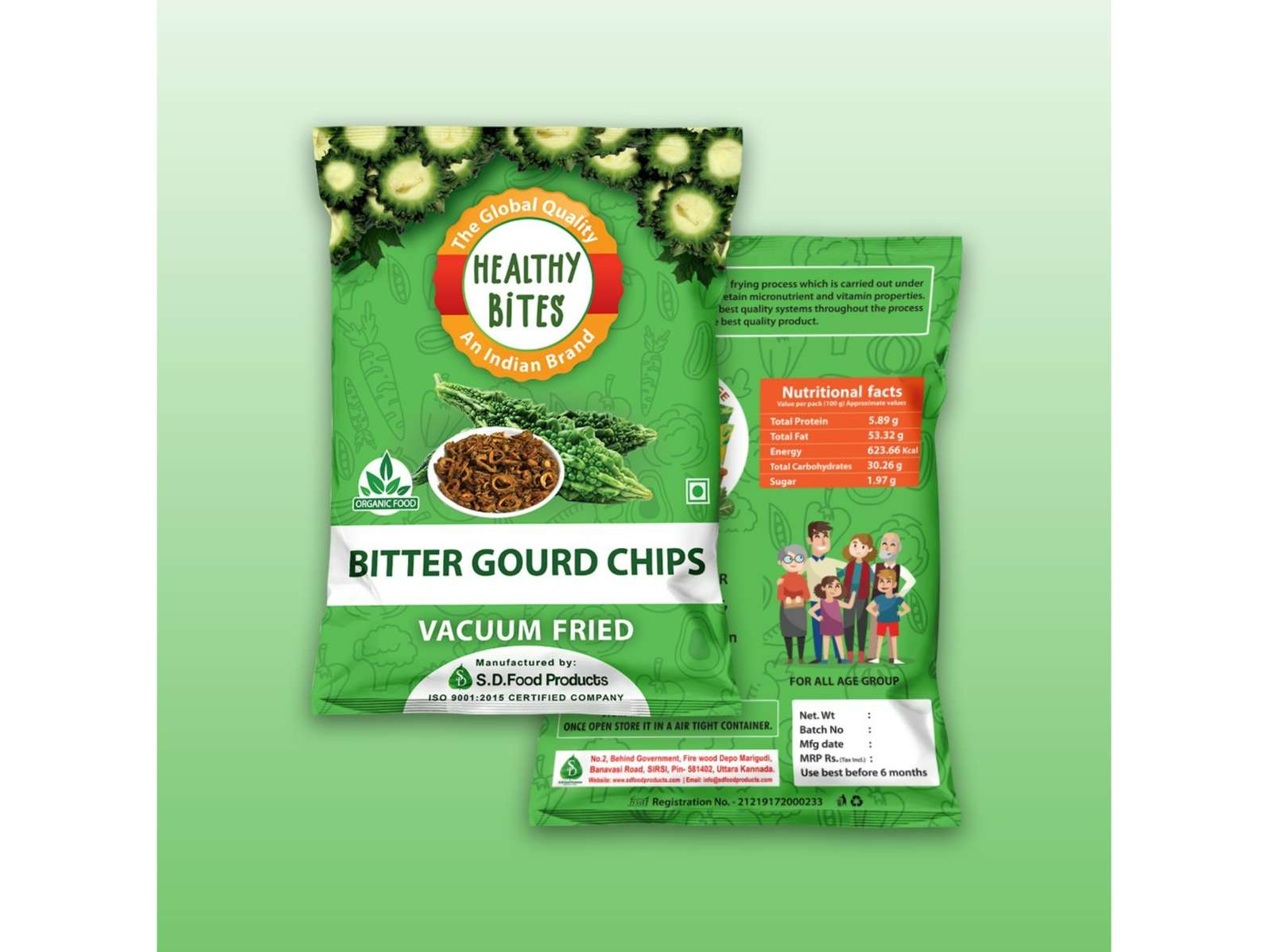 Vacuum Fried Bitter Gourd Chips | 45 G | PACK OF 3 view 2