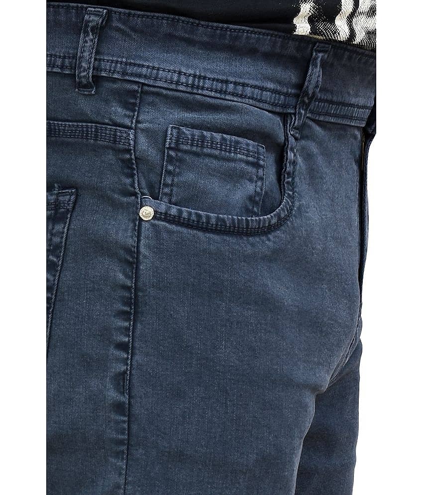 plounge - Blue Denim Regular Fit Men's Jeans ( Pack of 1 ) view 2