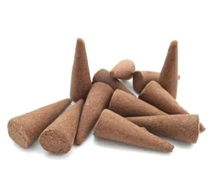 Green Fingers; Rose DHOOP Cones. Bamboo Free. Herbal Incense. Natural Aroma. Cow Dung, Kapur, & Other Natural Ingredients. Can be Used Daily for Pooja, Home Fragrance. Has a Stand. 1 Month Pack, Approx. view 2