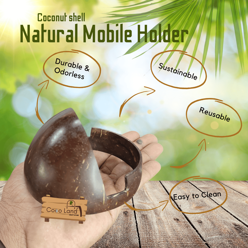 CocoLand Coconut Shell Mobile Holder view 2