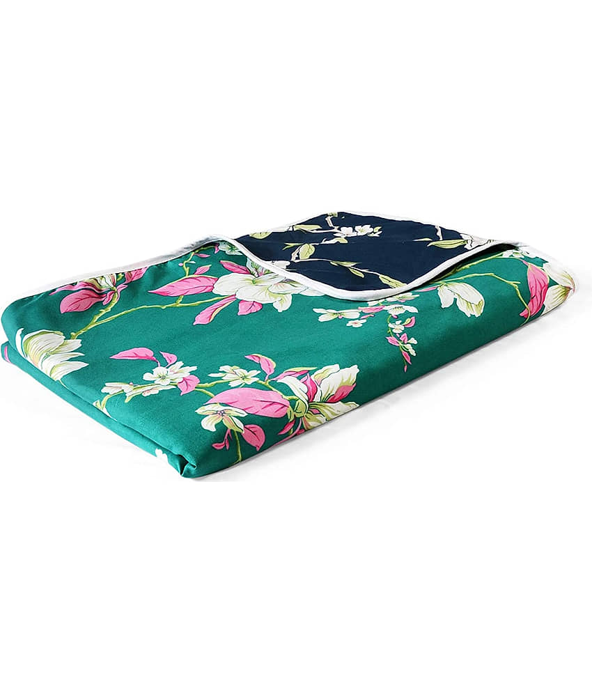 DIVINE CASA Double Polyester Green Floral Dohar view 2