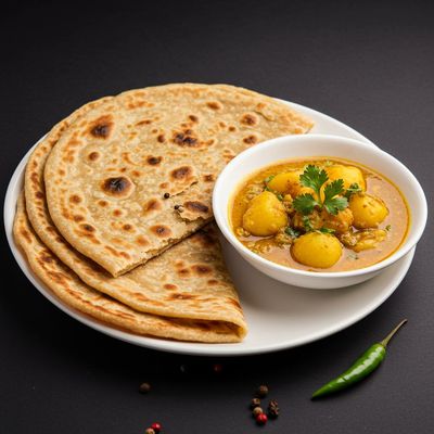 Plain Paratha 2Pc with Aloo Sabji