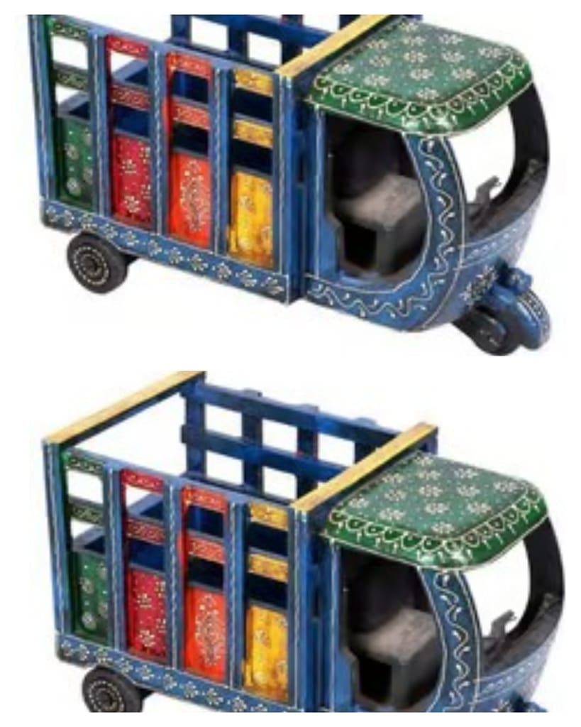 Wooden Hand Painted Taxi/Toy [pack of 2] view 2