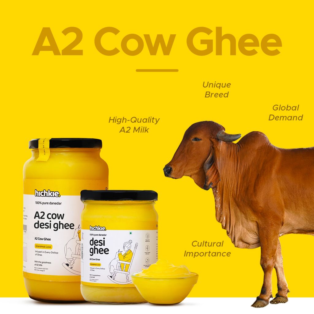 A2 Cow Desi Ghee 1000 ml | Bilona Method | Curd-Churned | Lab Tested. view 2