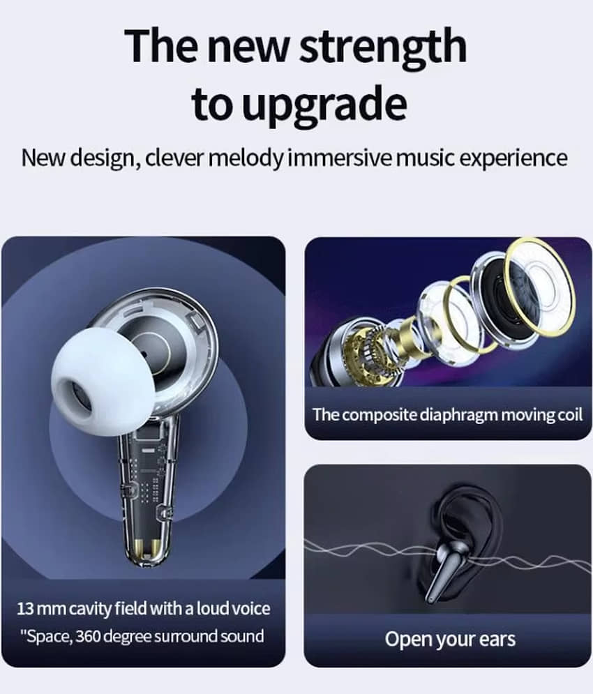 VEhop WOW PODS Bluetooth True Wireless (TWS) In Ear 30 Hours Playback Fast charging,Powerfull bass IPX4(Splash & Sweat Proof) Green view 2