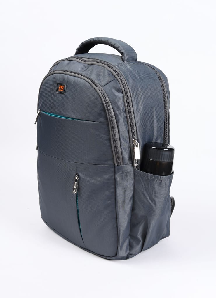PB Pearlbags Den 20L Solid Backpack , 3 Compartments, Bottle Holder, Organizer, Premium Fabric, Water Resistant Anti Theft , School & College Bag for Boys and Girls, Office & Travel Bag for Men and Women view 2
