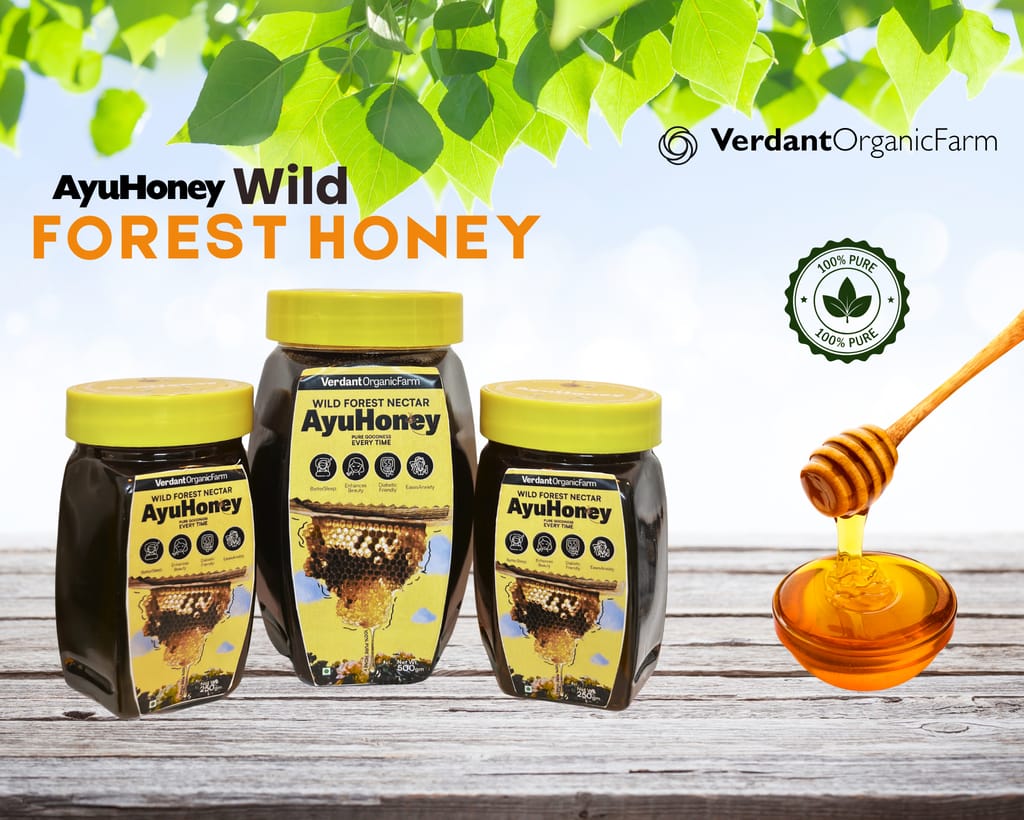 Ayu Honey' Wild Sahyadri Forest Natural Honey| Fresh clean processed & Original Honey| No Additives Or Preservatives| 100% Pure