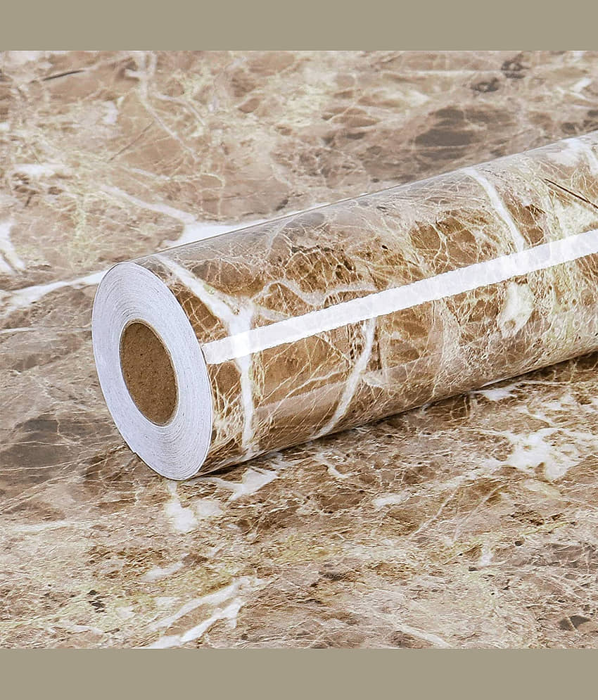 GEEO - Light Brown Marble Design for Kitchen wallpaper, Wallpaper ( 60 x 200 ) cm ( Pack of 1 )