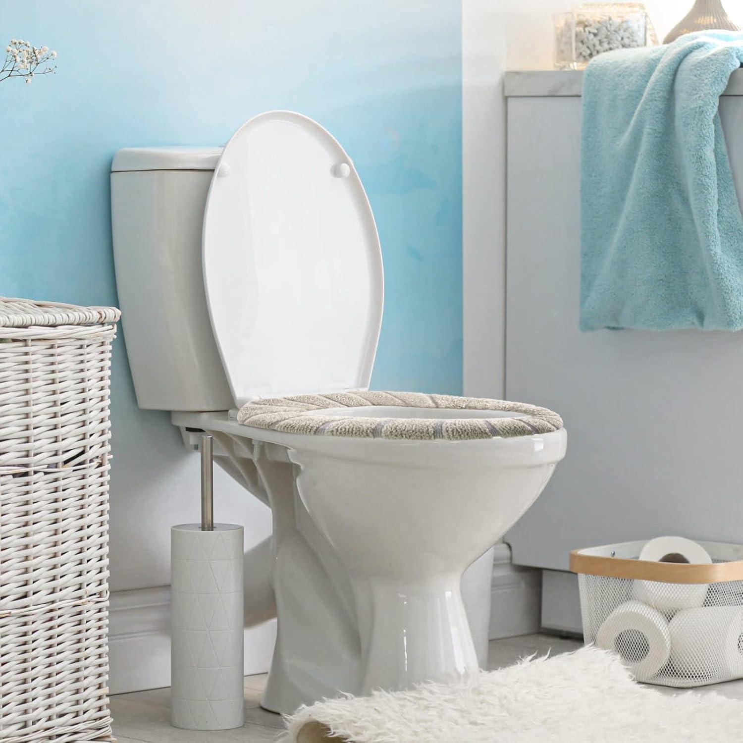 Soft & Warm Washable Toilet Seat Cover - Easy Fit, Thicker Cushion for Comfort view 2