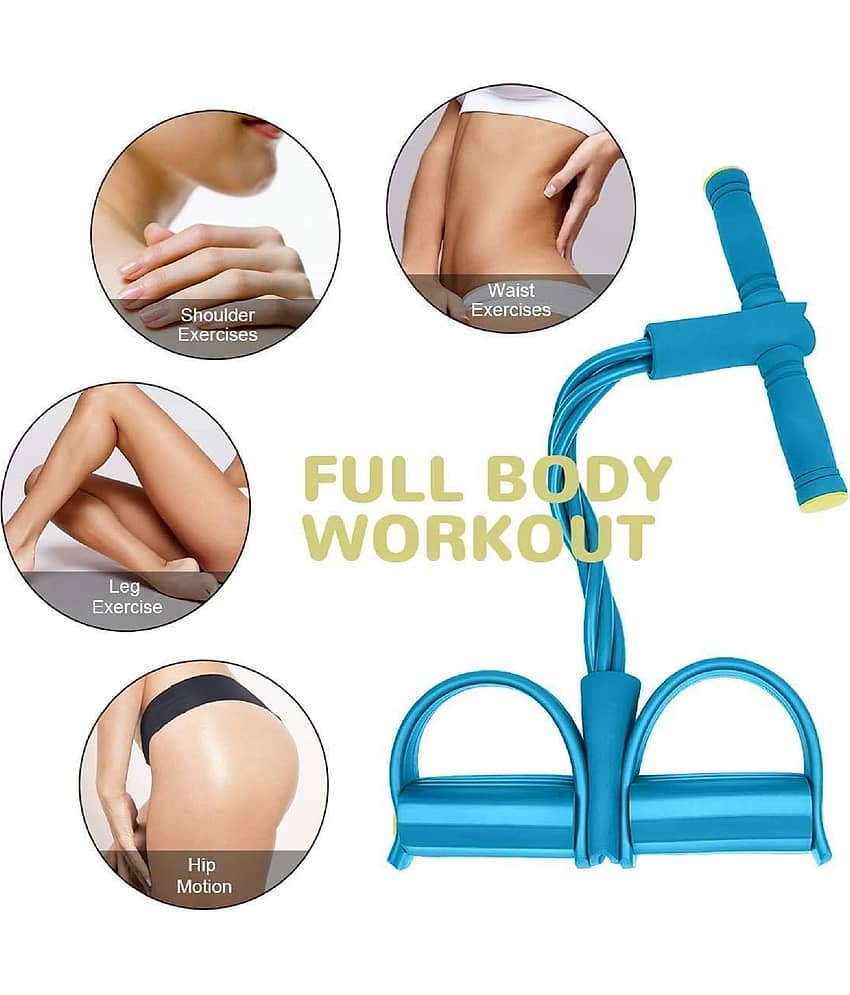 Pull Reducer Training Bands 4 Tubes Body Trimmer Pedal Exerciser Yoga Crossfit Exercise, Arm Exercise, Tummy Body Building Training Women and MensR (Multi) view 2