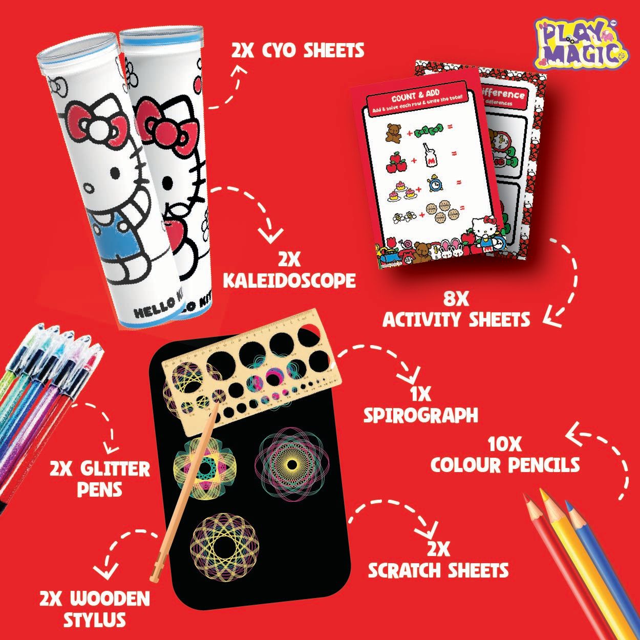PlayMagic BrainActiv Ultimate Activity Kit - Hello Kitty view 2