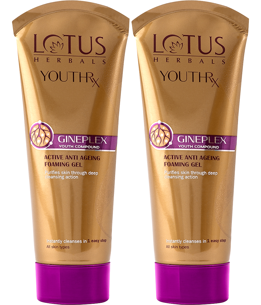 Lotus Herbals Youthrx Active Anti Ageing Foaminggel Face Wash100g ( Pack Of 2 ) view 2
