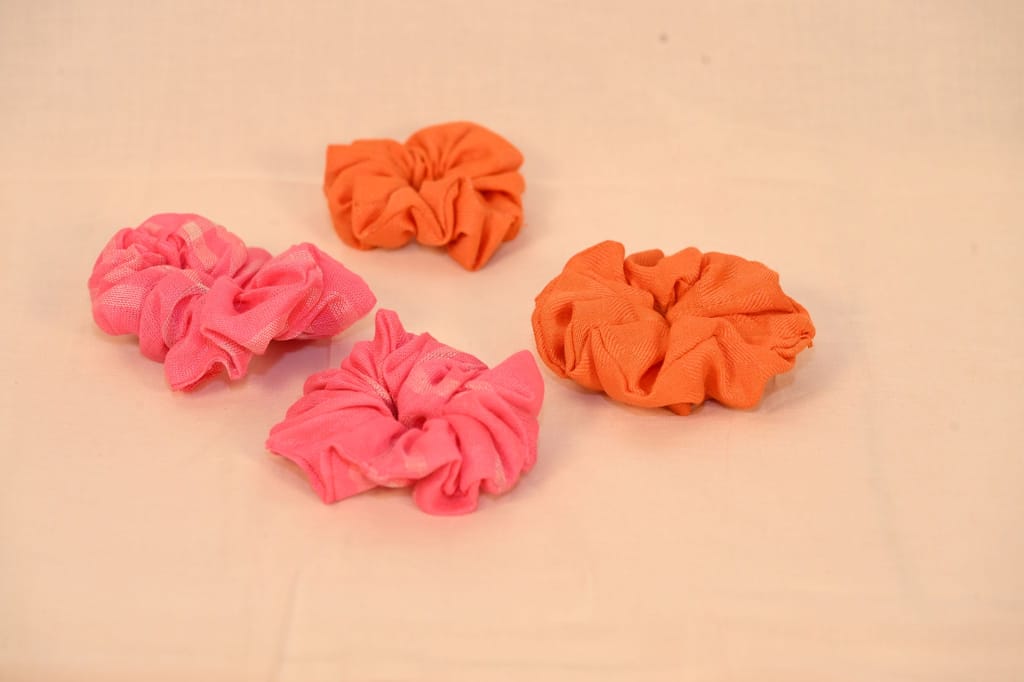 6 Soft Cotton Fabric Hair Ties view 2