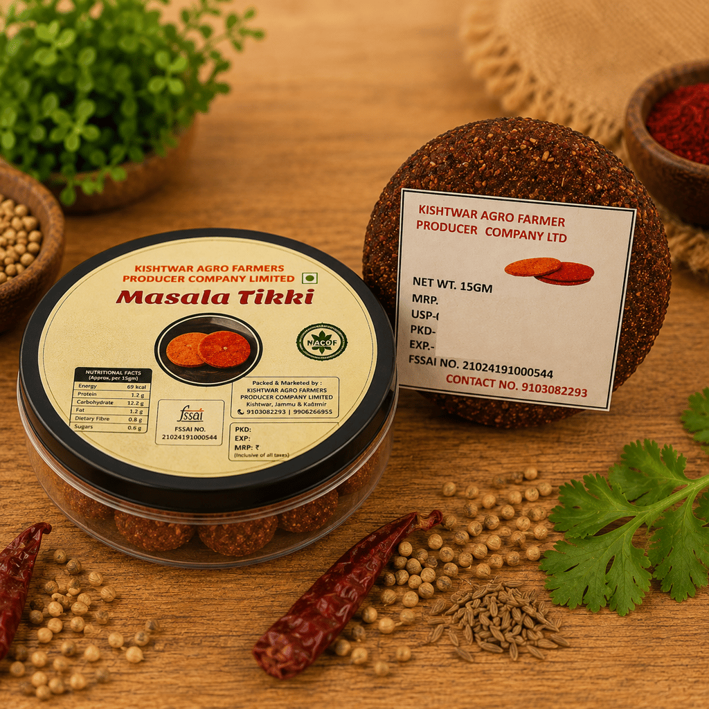 Kishtwar Agro Farmers Masala Tikki 15 gram