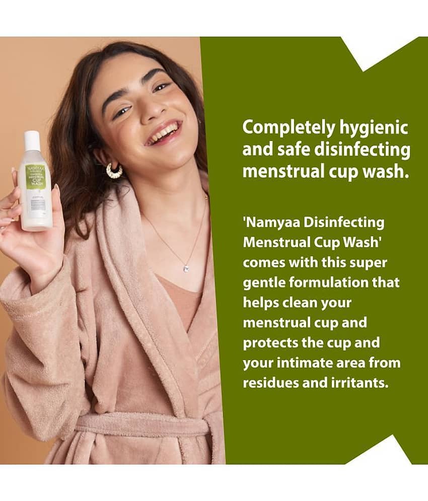 Namyaa Silicone Reusable Menstrual Cup Cleanser Medium ( Pack of 1 ) view 2