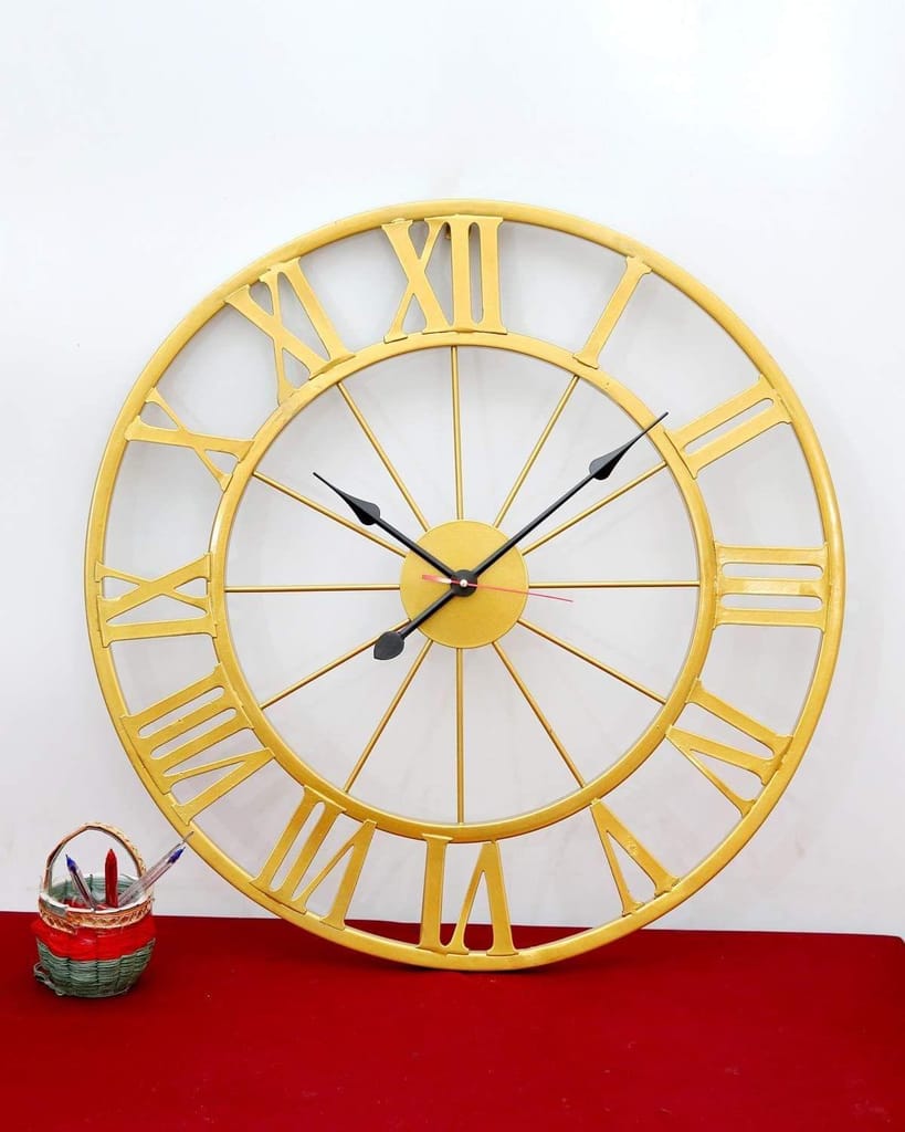 LIGHT ANGLE Handmade Black Metal Wall Clock view 2