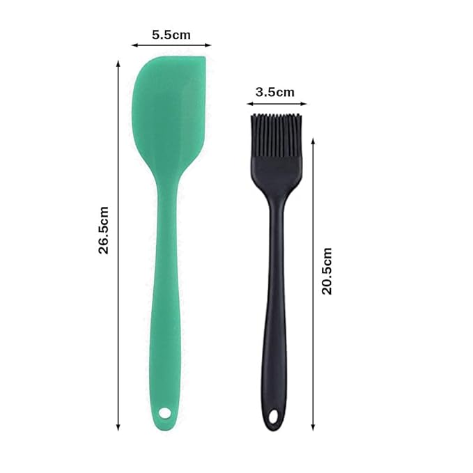Non-Stick Premium Silicone Brush & Spatula For Cooking, Baking & Mixing view 2