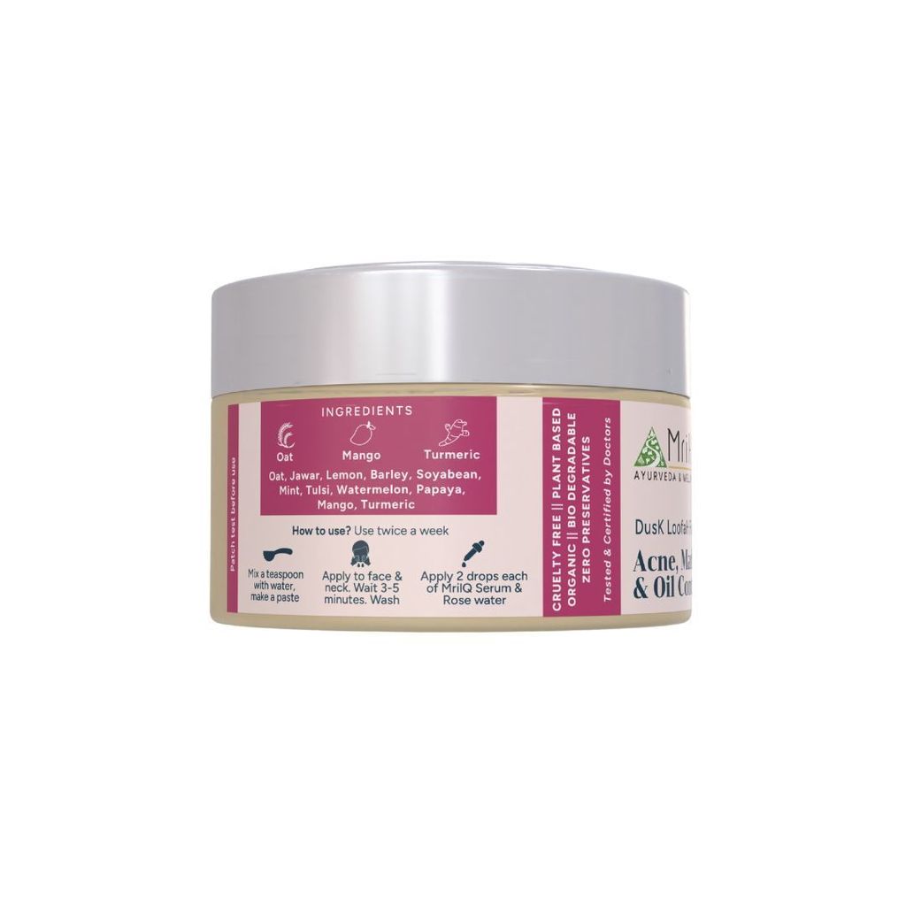 MrilQ Dusk Face Loofah | Exfoliator & Scrub | Acne, Pimple, Scars, Marks & Oil Control | Sensitive, Oily, Combination skin view 2