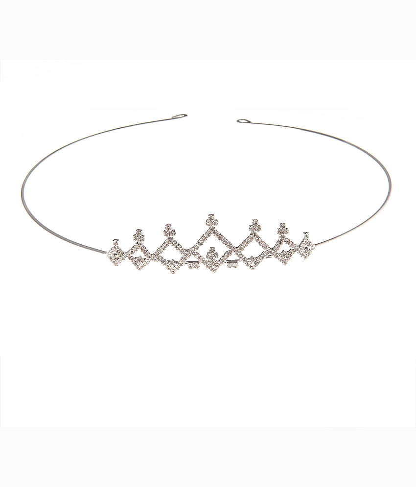 raajis Silver Unisex Tiaras ( Pack of 1 )