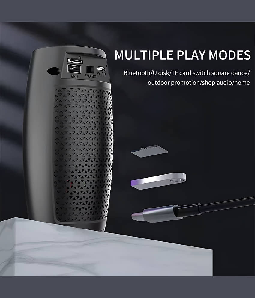 VEhop 1202 RGb 10 W Bluetooth Speaker Bluetooth v5.0 with USB,SD card Slot,Aux Playback Time 6 hrs Black view 2