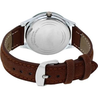 HRV CutGlass Brown Leather Women Watch BY HRV view 2