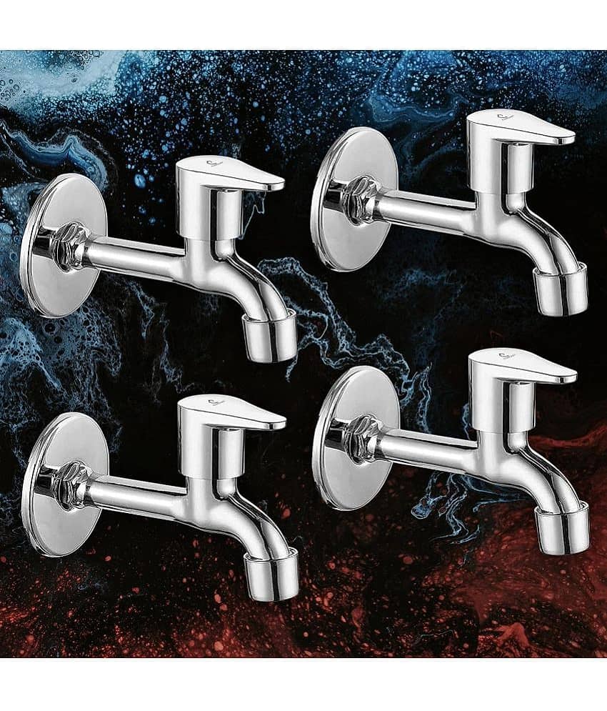 Bathfax FUSION STAINLESS STEEL LONG BIB TAP (PACK OF 4) Steel Bathroom Tap (Bib Cock)