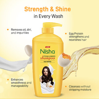 Nisha Egg Protein Shampoo For Strong & Smooth Hair, 650 ML (650 ml) view 2