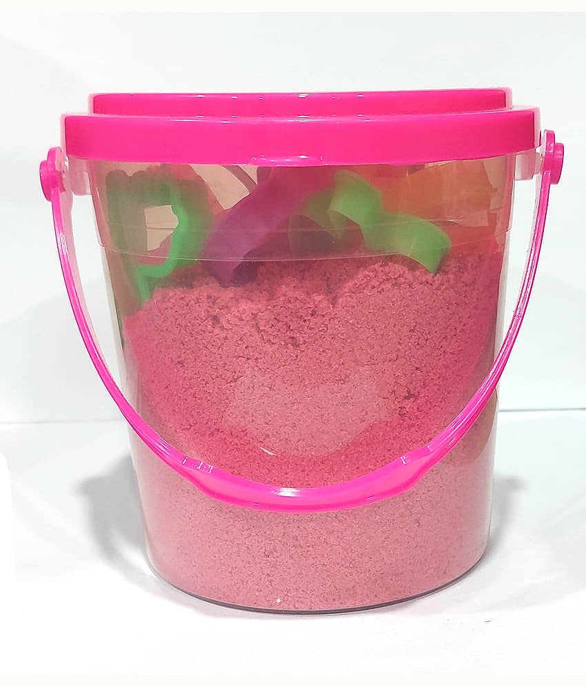 Rabbit 1Kg Magic Flow Sand Buckets Pack of 2 For Kids.(Pink-Purple) view 2