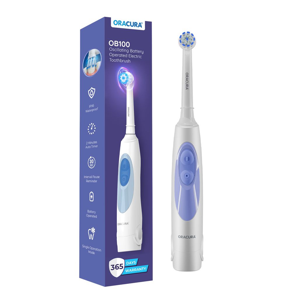 OB100 BeginCare Oscillating Battery Operated Electric Toothbrush