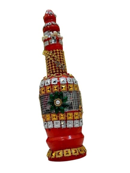 Sindoor Dani Wedding Wooden Handmade Round Sindoor Box with Meena Work Sindur Daani view 2