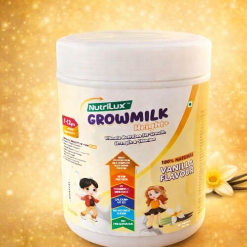 NutriLux High-Protein Vanila Grow Milk for Kids 7–12 Years (200gm)