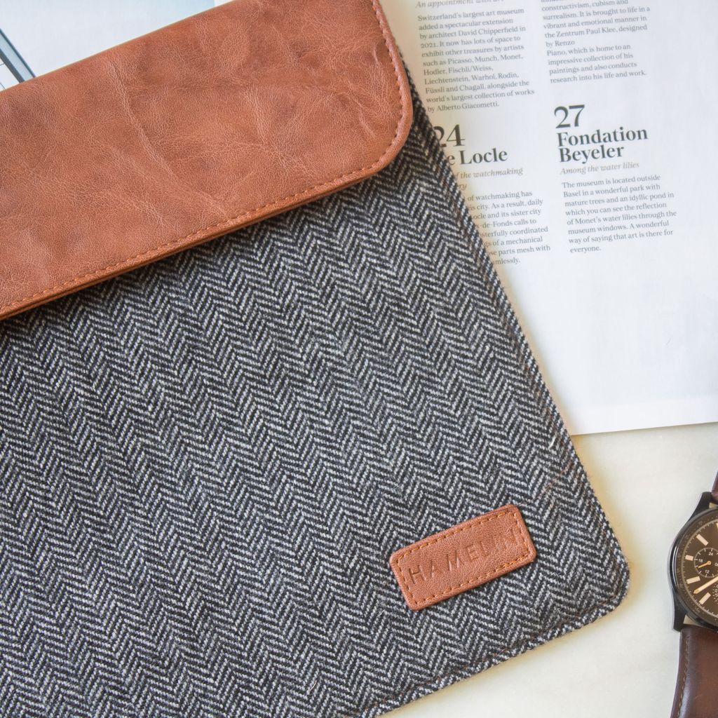 Zeus Macbook Sleeve / Laptop Sleeve (Grey Herringbone) view 2