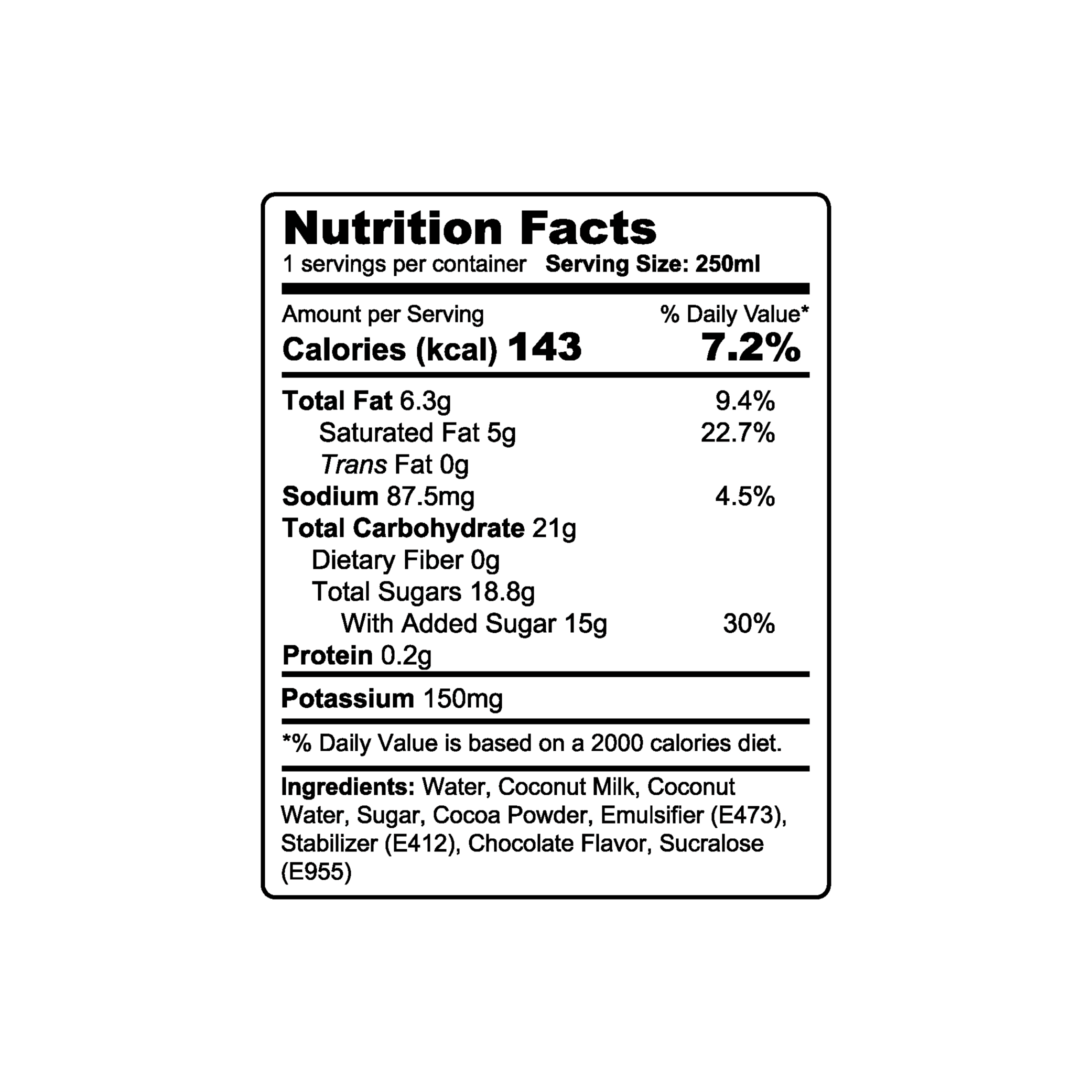 Newtreo Coconut Chocolate Flavore Milk 250ml view 2