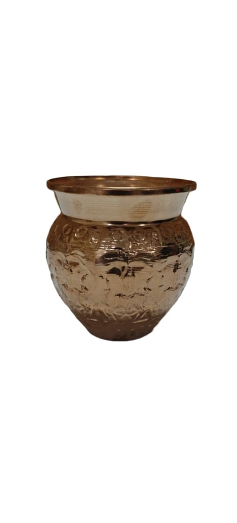 Traditional Embossed Bronze Kalash for Puja and Decor