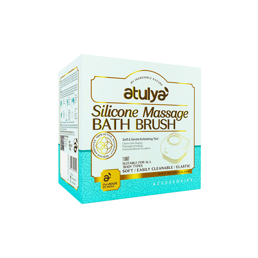 Atulya Silicone Massage Bath Brush | Gentle Exfoliation Tool view 2